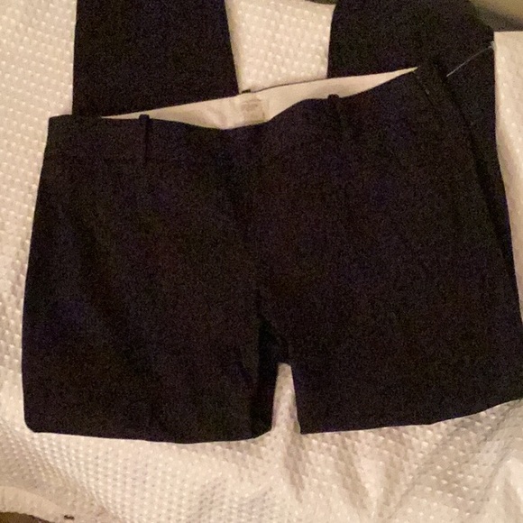NWOT J.Crew black city fit ankle length flat front stretch pants # 8. - Picture 2 of 9